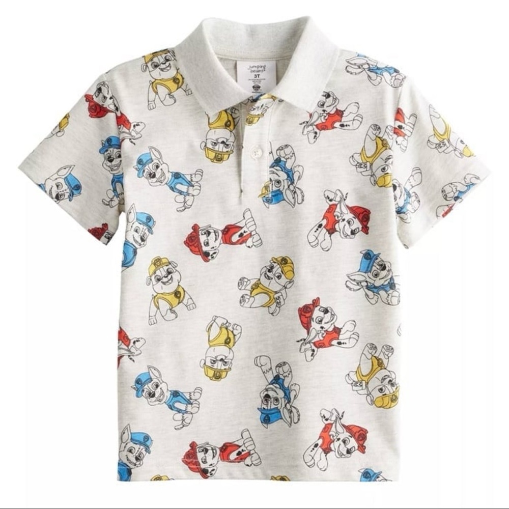 Paw patrol short sleeve polo colar shirt